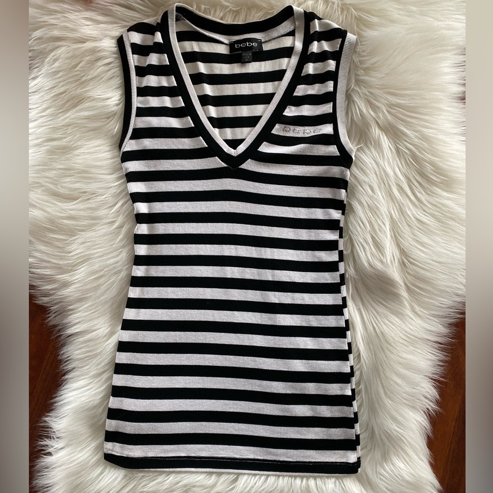 Y2K Bebe Logo Vneck Top